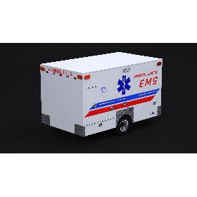 3D EMS Ambulance Box model